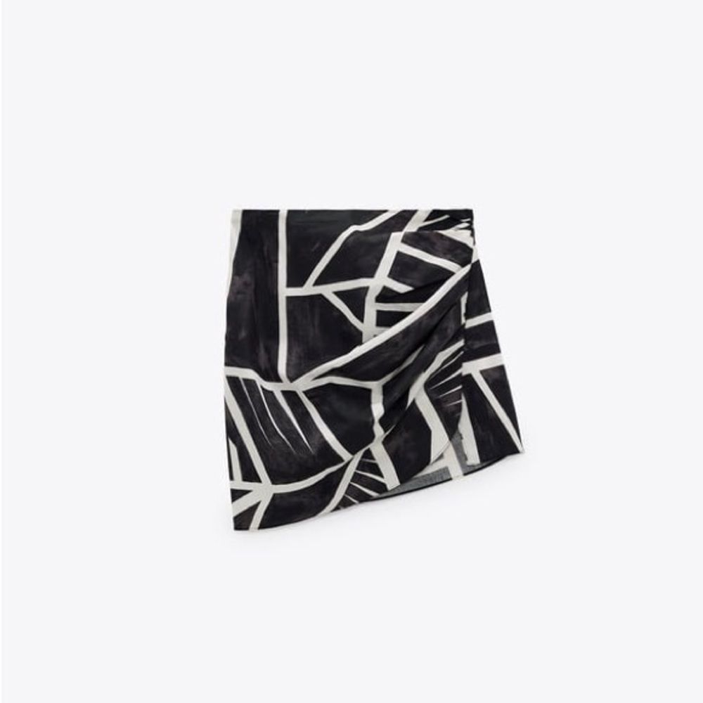 Zara print mini skirt